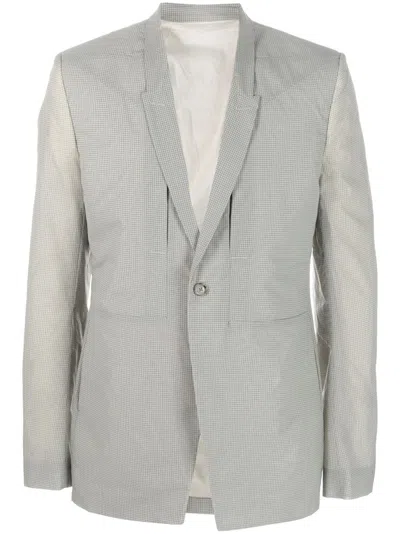 Rick Owens Single-breasted Blazer In Grey