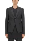 Rick Owens Single-breasted Virgin Wool Blend Blazer