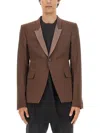 Rick Owens Single-breasted Tailored Blazer In Brown
