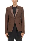 Rick Owens Single-breasted Tailored Blazer In Brown