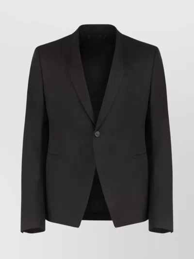 RICK OWENS SINGLE-BREASTED ONE BUTTON JACKET