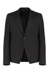 Rick Owens Single-breasted One Button Jacket In Black