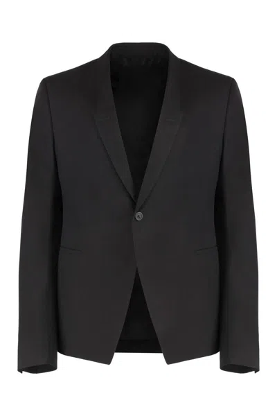 Rick Owens Single-breasted One Button Jacket In Black