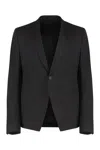 Rick Owens Single-breasted One Button Jacket In Black