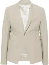 Rick Owens Single-breasted Poplin Blazer In Neutrals