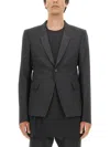 Rick Owens Single-breasted Virgin Wool Blend Blazer