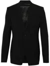 Rick Owens Single-breasted Virgin Wool Blazer In Black