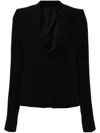 Rick Owens Structured Shoulder Bell Sleeve Blazer In Black