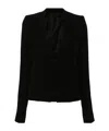 Rick Owens Grain De Poudre Blazer In Black