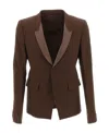 Rick Owens Single-breasted Tailored Blazer In Green