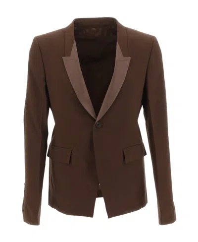 RICK OWENS RICK OWENS SINGLE-BREASTED BUTTONED TAILORED BLAZER