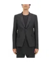 Rick Owens Single-breasted Virgin Wool Blend Blazer In Black