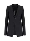Rick Owens Single-breasted Wool Blazer