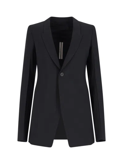 Rick Owens Single-breasted Wool Blazer
