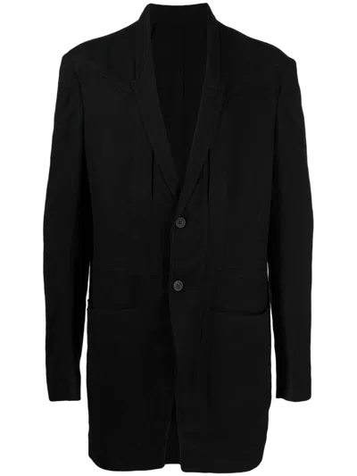 Rick Owens Virgin Wool Oversized Blazer In Black