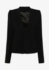 Rick Owens Wool Single-breasted Blazer In Black