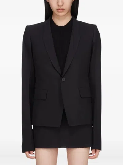 Rick Owens Single-button Blazer In Black