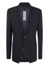 Rick Owens Single-button Wool Jacket In Black