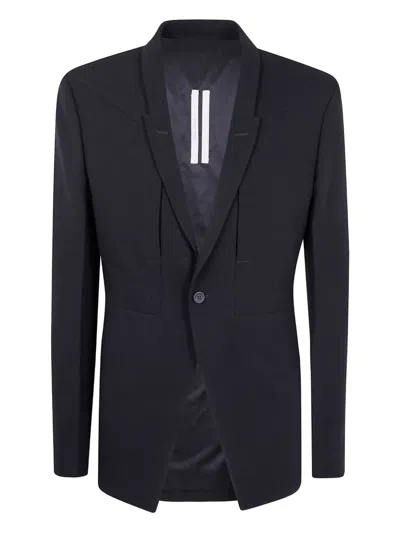RICK OWENS SINGLE-BUTTON WOOL JACKET