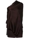 Rick Owens Single-sleeve Top In Brown