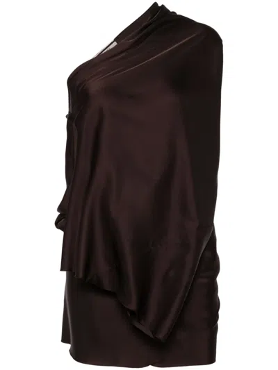 Rick Owens Single-sleeve Top In Brown