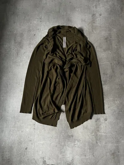 Pre-owned Rick Owens Sisyphus F/w 18 Green Wool Cardigan