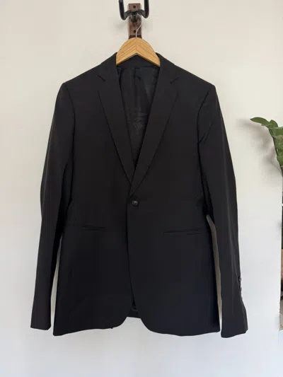 Pre-owned Rick Owens Sisyphus Fw18 Single Button Blazer In Black