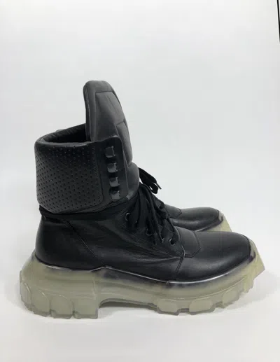 Pre-owned Rick Owens Sisyphus Fw18 Tractor Dunks Clear Sole Shoes In Black