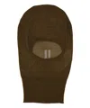 Rick Owens Knitted Balaclava In Brown