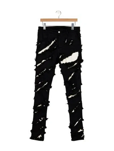 Pre-owned Rick Owens Skinny Jeans In Black