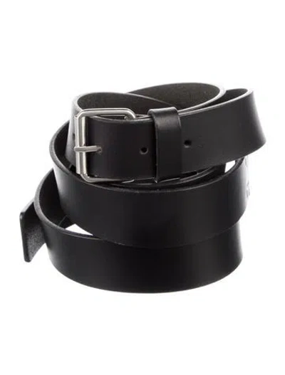Pre-owned Rick Owens Skinny Leather Belt In Black