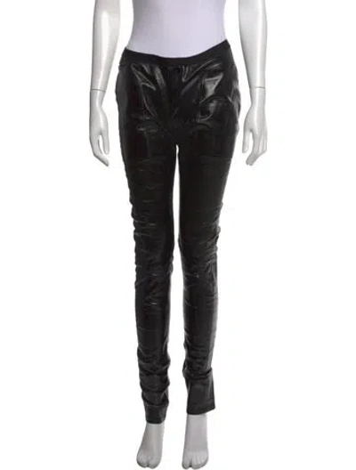 Pre-owned Rick Owens Skinny Leg Pants In Black