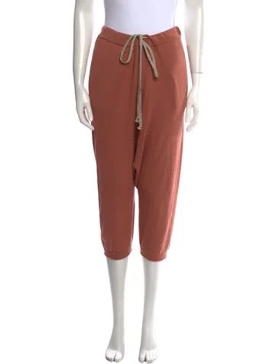 Pre-owned Rick Owens Skinny Leg Pants In Orange