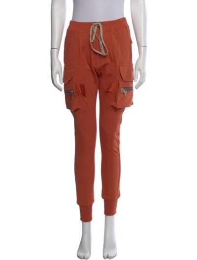 Pre-owned Rick Owens Skinny Leg Pants In Orange
