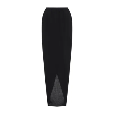 Rick Owens Slit Detailed Pencil Skirt In Black