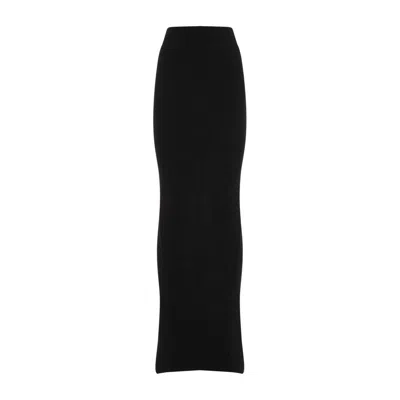 Rick Owens Alpaca-blend Pillar Skirt In Black