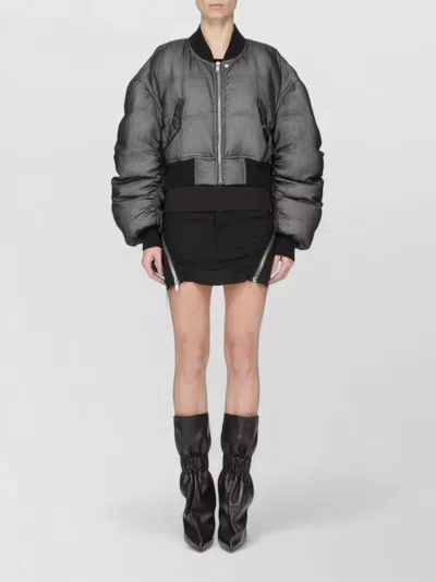 Rick Owens Skirt Front Pockets Belt Loops Frayed Hem In Gray
