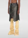 Rick Owens Black Hollywood Slivered Leather Skirt In Black
