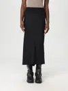 Rick Owens Jersey Midi Skirt In Black