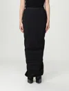 Rick Owens Wool Crepe High-waisted Long Skirt In Black