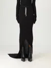 Rick Owens Drkshdw Black Slit Skirt In Black