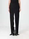 Rick Owens Long Skirt With Center Slits In Black