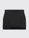 Rick Owens Layered Side Slit Mini Skirt In Black
