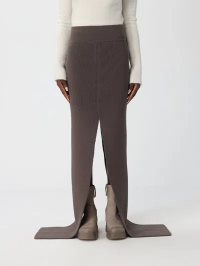 Rick Owens Skirt  Woman Color Grey In Gray