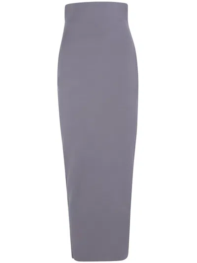 Rick Owens Zipped Raw-hem Maxi Skirt In Purple