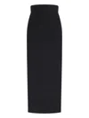 Rick Owens Wool Blend Maxi Skirt In Black