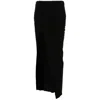 Rick Owens Knitted Midi Skirt In Black