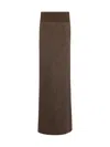 Rick Owens Coda Wool Maxi Skirt In Brown