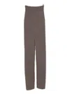 Rick Owens Ribbed Slit Skirt In Gray
