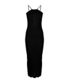 Rick Owens Skorpio Fine-ribbed Maxi Dress In Black